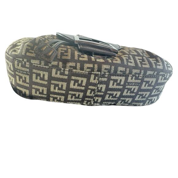 Y2K Fendi Mamma Bucket Shoulder Bag Zucchino Pattern Drawstring Authentic - Picture 13 of 16